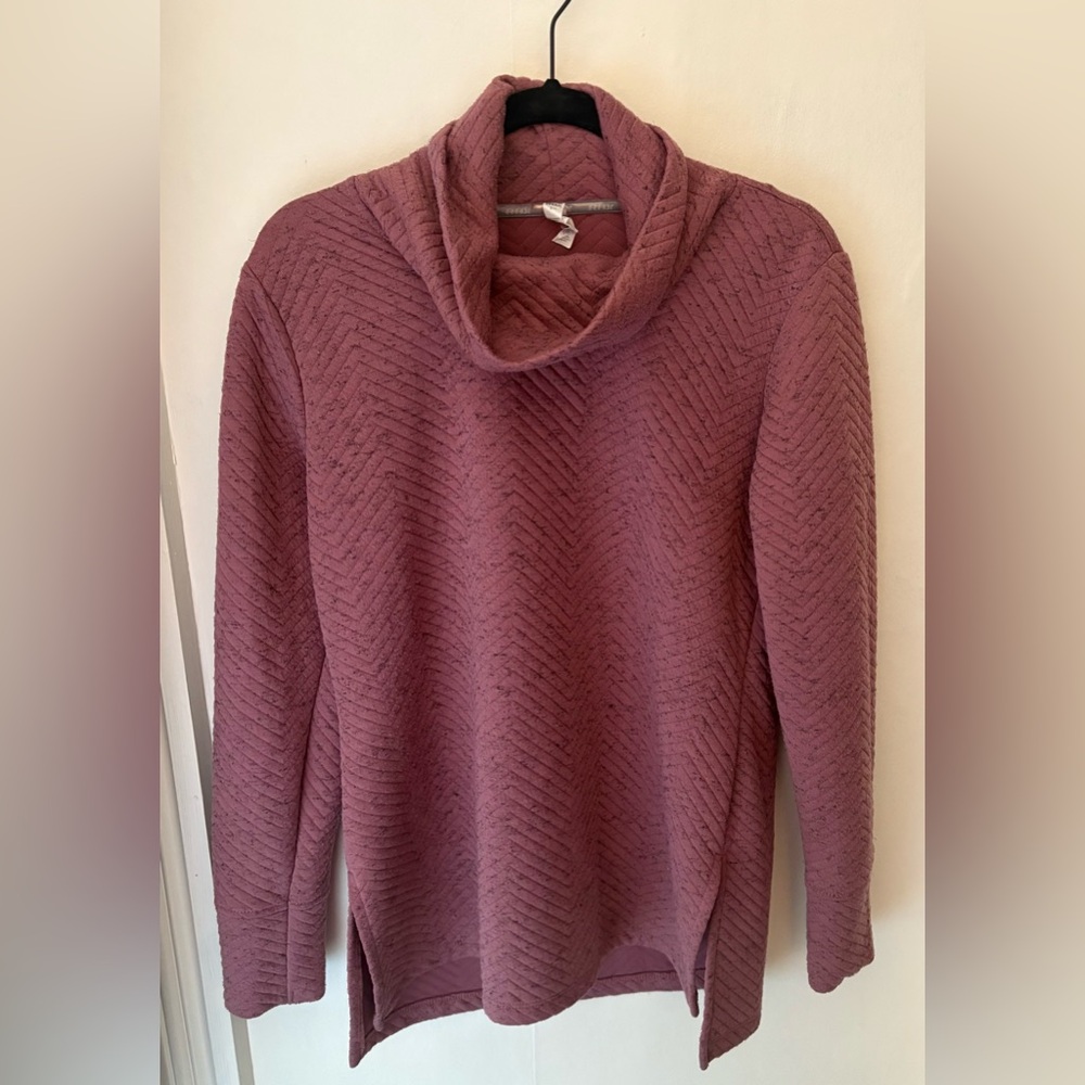 RBX Pink Turtleneck Sweater Soft Knit Cowl